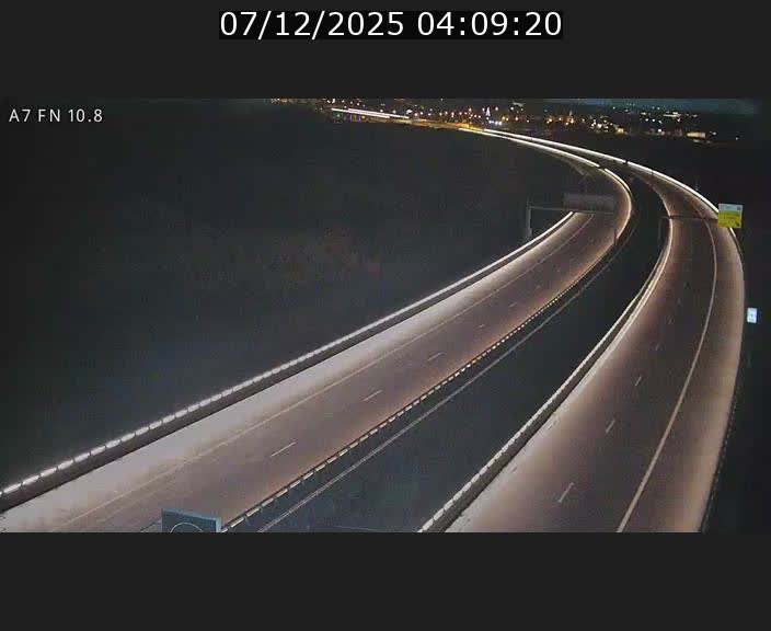 Caméra trafic Luxembourg - A7, Tunnel Gousselerbierg, sortie sud, direction rond-point Lorentzweiler (BK 10.8)