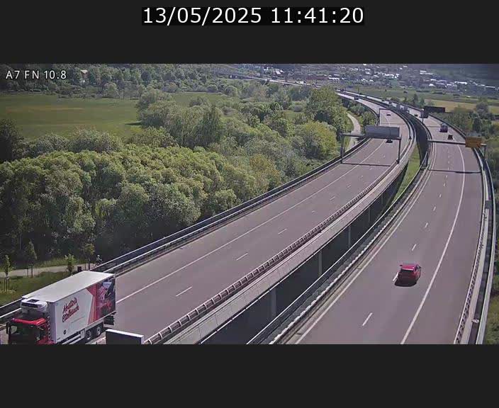 Caméra trafic Luxembourg - A7, Tunnel Gousselerbierg, sortie sud, direction rond-point Lorentzweiler (BK 10.8)