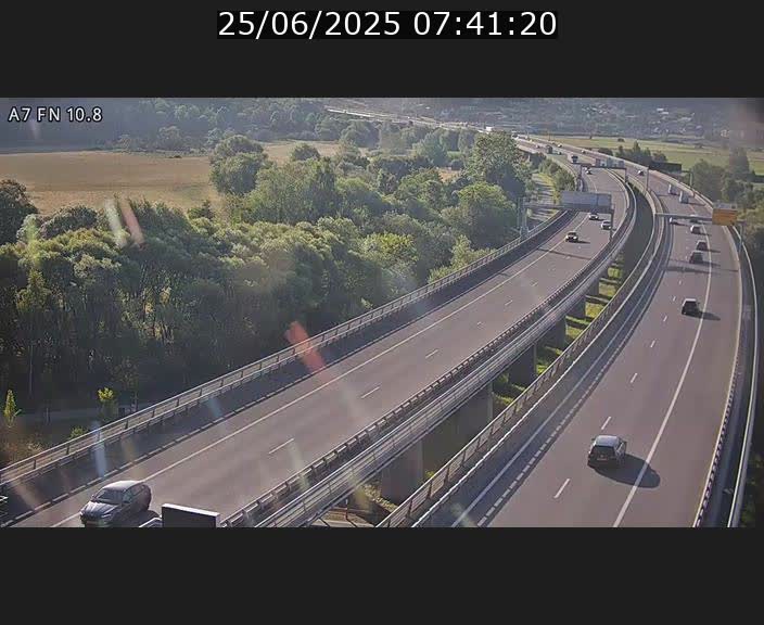 Caméra trafic Luxembourg - A7, Tunnel Gousselerbierg, sortie sud, direction rond-point Lorentzweiler (BK 10.8)