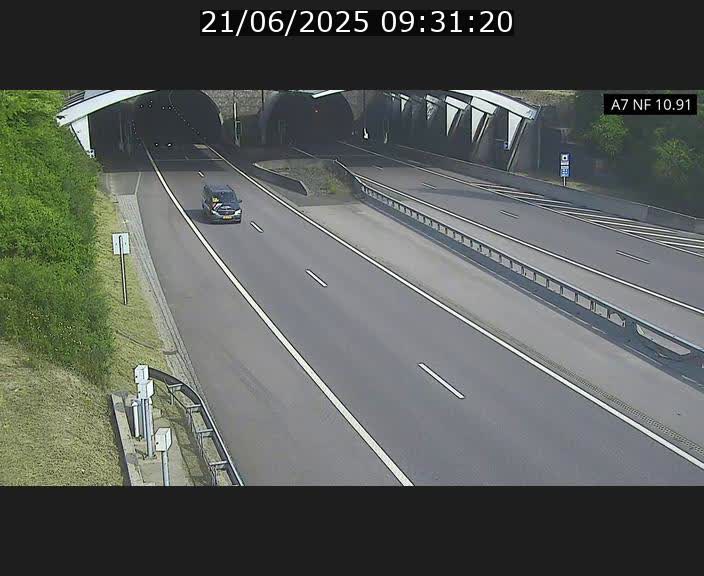 Caméra trafic Luxembourg - A7, Tunnel Gousselerbierg, entrée sud, direction Mersch