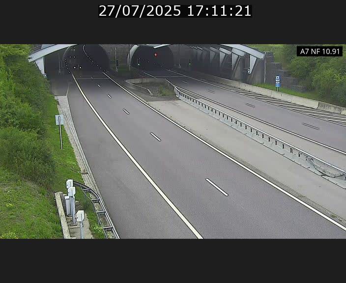 Caméra trafic Luxembourg - A7, Tunnel Gousselerbierg, entrée sud, direction Mersch