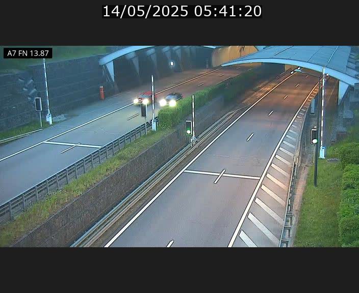 Caméra trafic Luxembourg - A7, Tunnel Gousselerbierg, entrée nord, direction Lorentzweiler