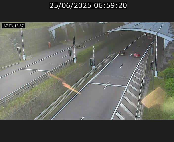 Caméra trafic Luxembourg - A7, Tunnel Gousselerbierg, entrée nord, direction Lorentzweiler