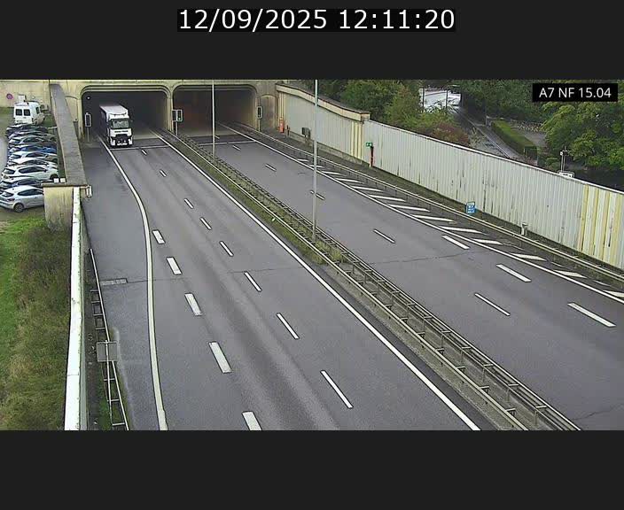 Caméra trafic Luxembourg - A7, Tunnel Mersch, entrée sud, direction Ettelbruck