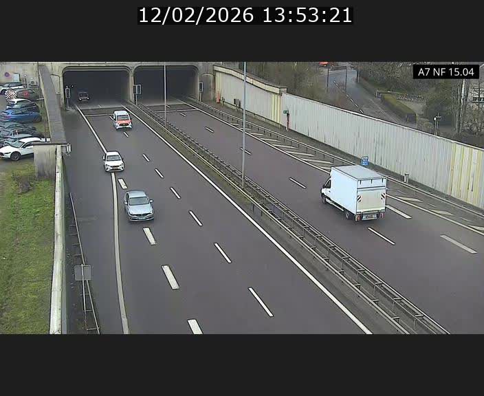 Caméra trafic Luxembourg - A7, Tunnel Mersch, entrée sud, direction Ettelbruck