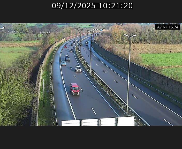 Caméra trafic Luxembourg - A7, Tunnel Mersch, entrée nord, direction Lorentzweiler