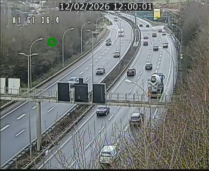 Traffic live webcam Luxembourg Hamm - A1 direction Sandweiler - BK 6.4