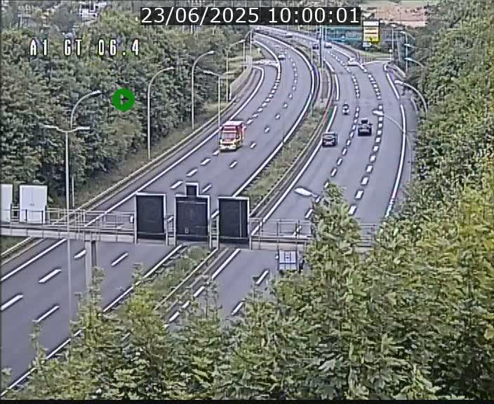 Traffic live webcam Luxembourg Hamm - A1 direction Sandweiler - BK 6.4