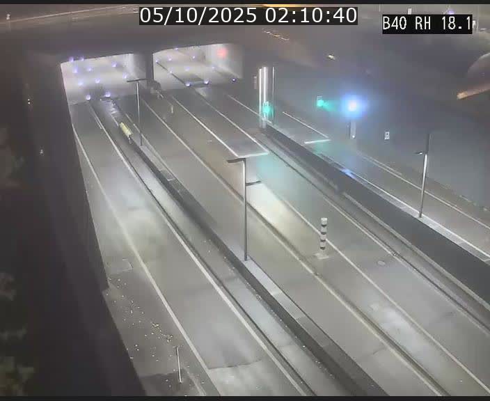 Webcam sur la route de contournement d'Esch-Belval avant le tunnel Central Gate au niveau de la porte de France et du radar fixe