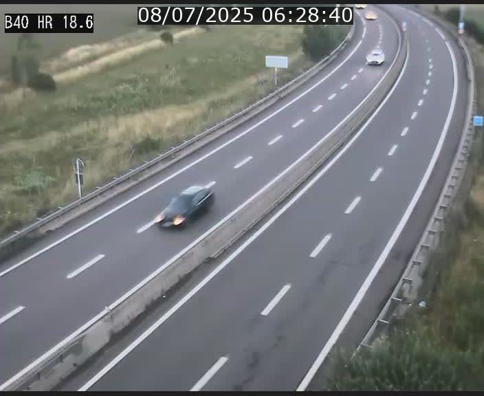 Webcam sur la route de liaison entre Micheville et Esch-Belval à la frontière entre le Luxembourg et la France. Vue orientée vers la Lorraine.