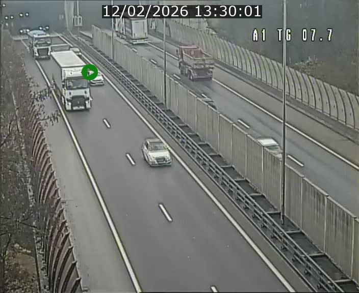 Traffic live webcam Luxembourg Kirchberg - A1 direction Luxembourg-ville - BK 7.7