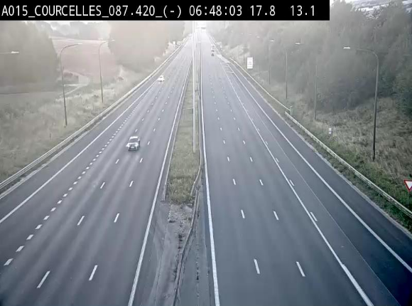 Webcam autoroute Belgique - Viesville - E42 direction Mons - BK 84.35
