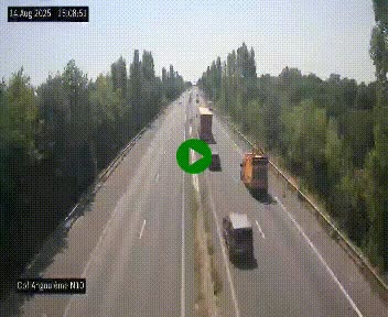Webcam routière à la fin de la N10, en périphérique ouest d'Angouleme, proche de la jonction avec l'A10