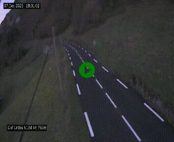 Webcam dans les Pyrénées Atlantique au niveau du col d'Urdos et du fort du Pourtalet sur la N134, en direction du Col et du tunnel du Somport, à 765 mètres d'altitude