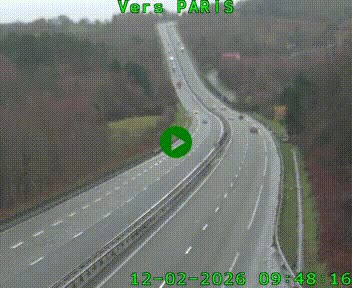 Caméra routière sur l'autoroute A20 à Bessines-sur-Gartempe. Vue orientée vers Paris