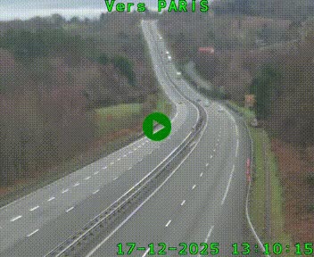 Caméra routière sur l'autoroute A20 à Bessines-sur-Gartempe. Vue orientée vers Paris