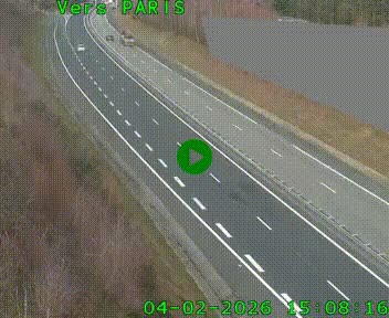 Caméra routière sur l'autoroute A20 à Saint-Pardoux-l'Ortigier, à la jonction avec l'A89. Vue orientée vers Paris