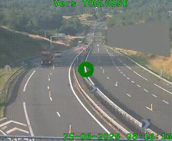 Caméra routière sur l'autoroute A20 à Noailles, en périphérie de Brive-la-Gaillarde. Vue orientée vers Toulouse