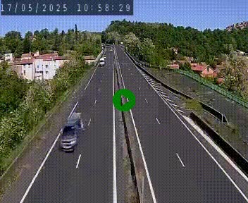 Caméra autoroute A75 à hauteur de Coudes, en direction de Clermont-Ferrand