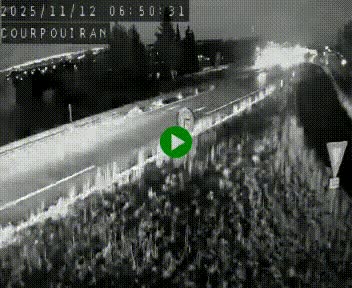 Caméra routière France - N109, Courpouiran - La plaine, en direction de Clermont l'Hérault, à la sortie de Montpellier