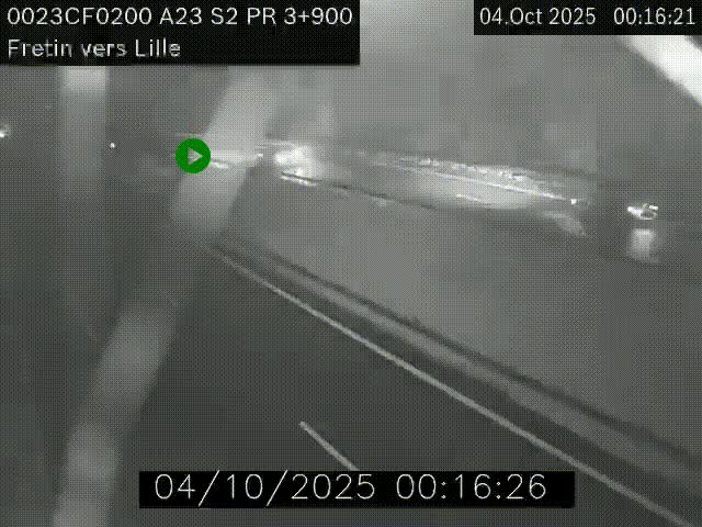 Webcam autoroute A23 à hauteur de Fretin. Vue orientée vers Lille