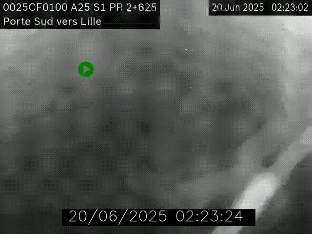 Webcam autoroute A25 sur le périphérique de Lille à hauteur de Lille-Sud et la sortie 3 Faches-Thumesnil. Vue orientée vers Lille-Centre.
