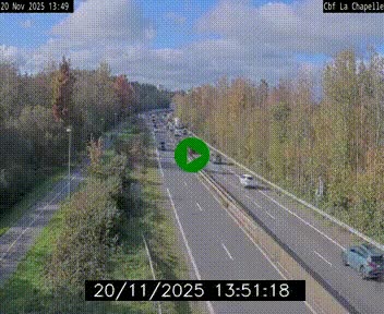 Webcam sur le périphérique de Nantes (N844) à hauteur de Porte de la Chapelle, au nord de la ville
