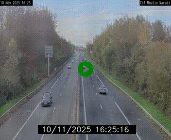 Webcam sur le périphérique de Nantes (N844) entre la Porte de Saint-Luce et la Porte d'Anjou, à l'est de la ville