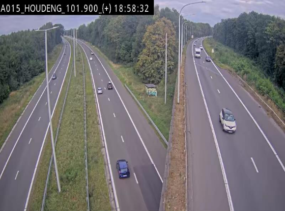Webcam autoroute Belgique - Houdeng-Goegnies - Jonction E19/E42 direction Tournai/Mons - BK 101.85