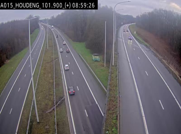 Webcam autoroute Belgique - Houdeng-Goegnies - Jonction E19/E42 direction Tournai/Mons - BK 101.85