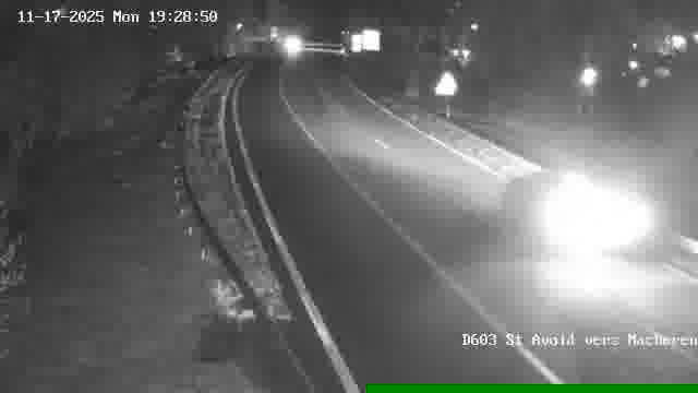 Webcam sur la D603 située à proximité de Saint-Avold. Vue orientée vers Macheren.