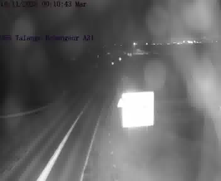 Webcam sur la D55 à Talange au niveau du pont surplombant l'A31 (sens droite-gauche vers Luxembourg). Vue orientée vers Ay-sur-Moselle.