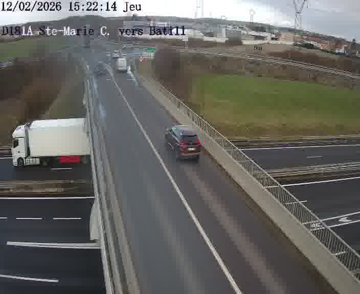 Dispositif d’observation sur D181a (France) à Sainte Marie aux Chênes, en direction de Batilly, offrant une visualisation fiable des conditions de circulation.