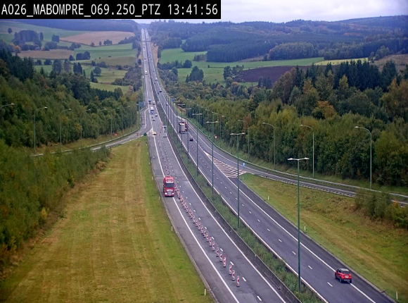 Webcam E25 (A26) à Mabompré. Vue orientée vers Liège