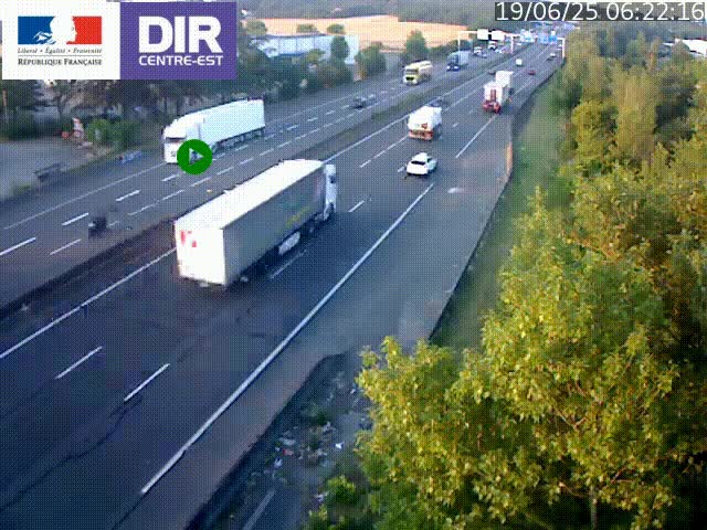 Caméra de circulation à Saint-Priest à la jonction entre l'A43 et l'A46 en direction de Marseille