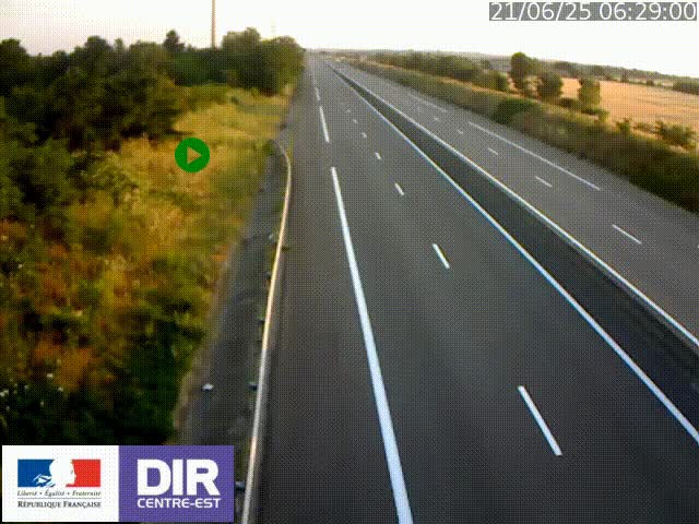Webcam sur le contournement de Valence, sur la Nationale 7, à la jonction avec la N532, caméra orientée vers Grenoble