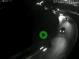 Caméra autoroute à la jonction entre l'A7 et la D301 (Boulevard urbain Sud de Lyon) à Feyzin, au sud de Lyon. Vue orientée vers Mions