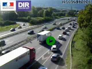 Webcam sur la Nationale 201 à hauteur de la sortie Chambéry-Nord, avant à la jonction entre l'A41 et l'A43, en direction de Lyon