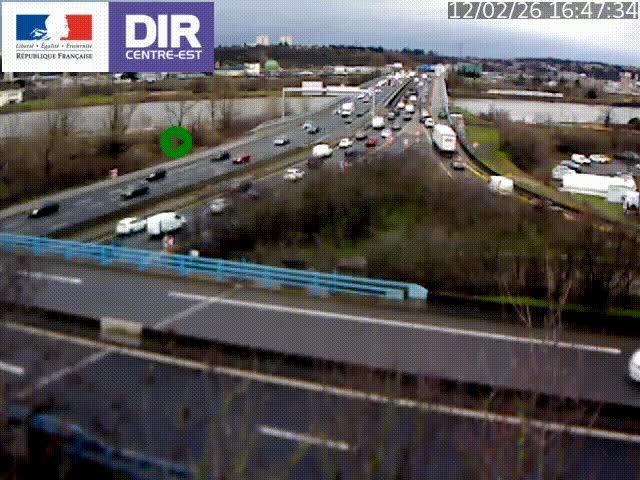 Clone of Caméra de circulation sur A7 à Lyon Perrache vers Marseille, le long du Rhône