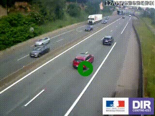 Caméra autoroutière sur l'A47 à hauteur de Givors, a proximité de Lyon. La webcam est orientée vers Lyon