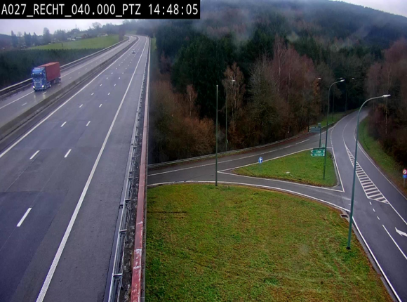 Webcam sur A27/E42 après Malmedy. Vue orientée vers l'Allemagne