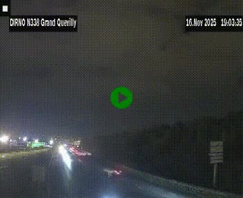 Webcam routière sur N338 à hauteur de Grand-Quevilly en périphérie de Rouen. Vue orientée vers Rouen