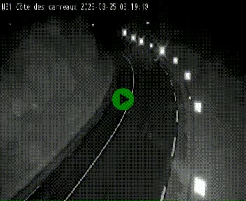 Webcam en haut de la Côte des Carreaux sur la N31 à Avesnes-en-Bray. Vue orientée vers Rouen