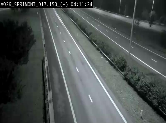 Webcam E25 (A26) à hauteur de Sprimont en direction de Liège et en provenance de Bastogne