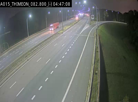 Caméra trafic Belgique - Thiméon - E42, jonction avec A54 (E420) direction La Louvière/Charleroi - BK 82.82