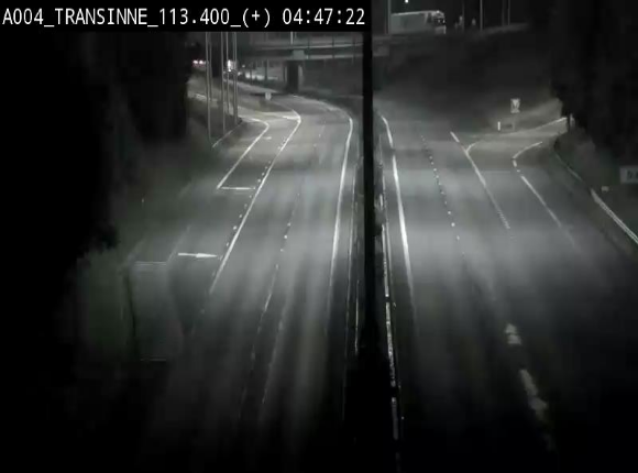 Webcam dans les Ardennes sur l'E411 à hauteur de Transinne. Vue orientée vers le sud de la Belgique