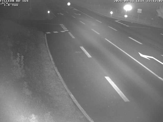 Webcam sur la RD164 à Tilleux. Vue orientée vers Neufchâteau