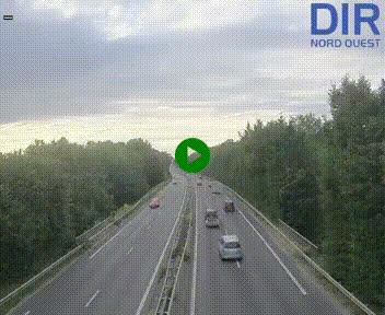 Webcam sur le périphérique de Caen (N814) à l'est de la ville, à Mondeville hauteur de la sortie 2, Presqu'île-Rives de l'Orne, au bout de l'autoroute A13
