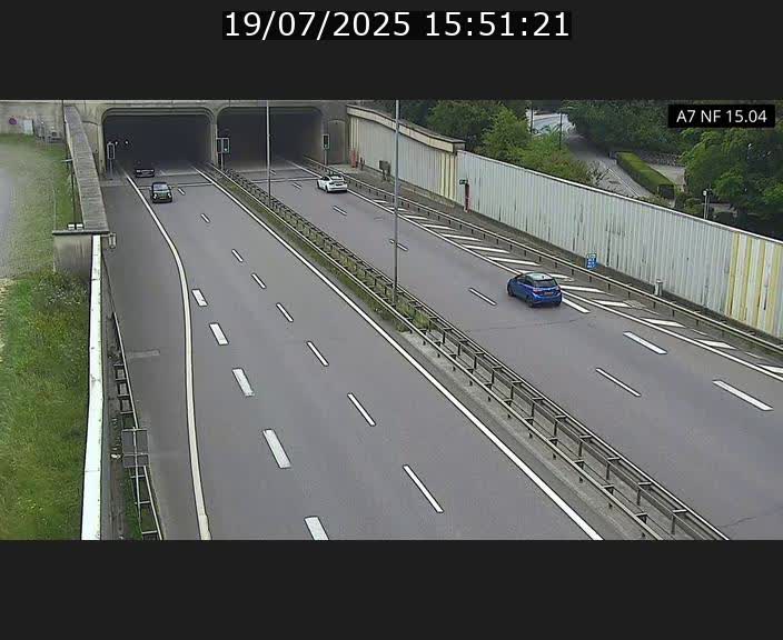 Caméra trafic Luxembourg - A7, Tunnel Mersch, entrée sud, direction Ettelbruck
