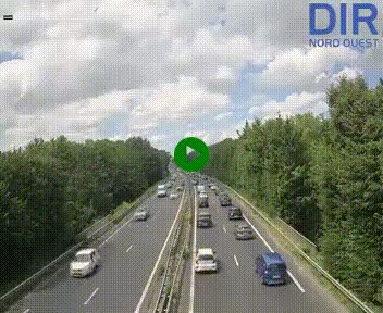Webcam sur le périphérique de Caen (N814) à l'est de la ville, à Mondeville hauteur de la sortie 2, Presqu'île-Rives de l'Orne, au bout de l'autoroute A13